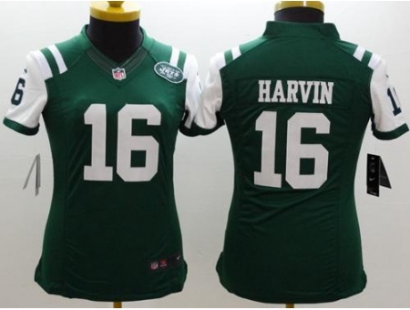 Women's Nike New York Jets #16 Percy Harvin Green Team Color Stitched NFL Limited Jersey