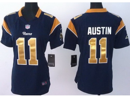 Women Nike St.Louis Rams 11 Tavon Austin Blue NFL Jerseys