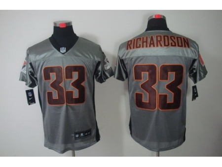 Nike Cleveland Browns 33 Trent Richardson Grey Elite Shadow NFL Jersey