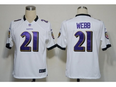 Nike Baltimore Ravens 21 Lardarius Webb White Game NFL Jersey