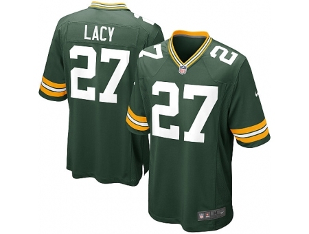 Nike Green Bay Packers 27 Eddie Lacy Green Game NFL Jersey