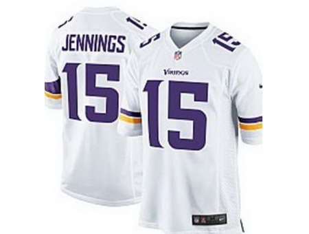 Nike Minnesota Vikings 15 Greg Jennings White Game NFL Jersey