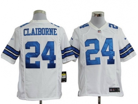 Nike Dallas Cowboys 24 Morris Claiborne White Game Jersey