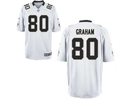 Nike New Orleans Saints 80 Jimmy Graham White Game NFL Jersey