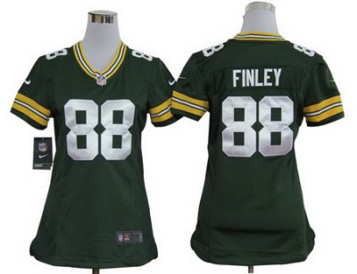 Women Nike Green Bay Packers 88# Jermichael Finley Green Jerseys