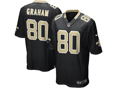 Nike New Orleans Saints 80 Jimmy Graham black Game NFL Jersey