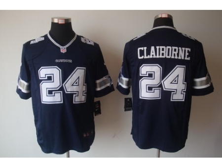 Nike Dallas Cowboys 24 Morris Claiborne Blue LIMITED NFL Jersey