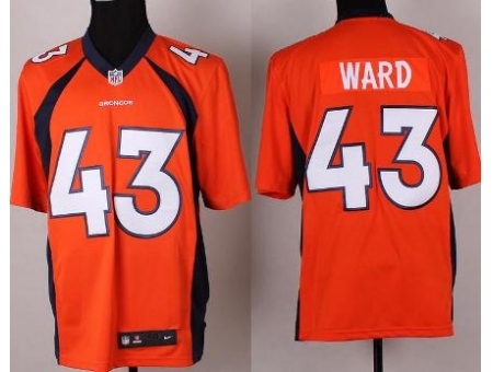 Nike Denver Broncos 43 T.J. Ward Orange Game NFL Jersey