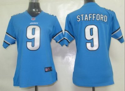 Women Nike Detroit Lions 9 Stafford Jersey