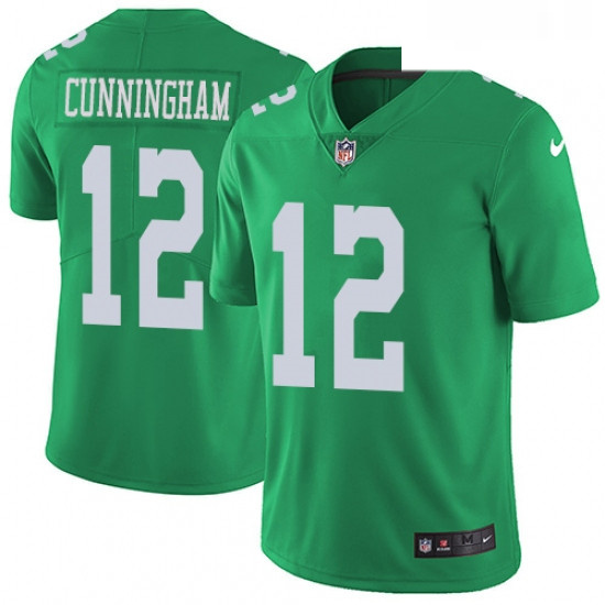 Mens Nike Philadelphia Eagles 12 Randall Cunningham Limited Green Rush Vapor Untouchable NFL Jersey