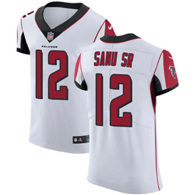 Nike Falcons #12 Mohamed Sanu Sr White Mens Stitched NFL Vapor U