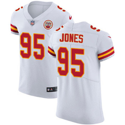 Nike Chiefs #95 Chris Jones White Mens Stitched NFL Vapor Untouc