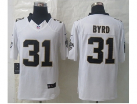 Nike New Orleans Saints 31 Jairus Byrd White Limited NFL Jersey