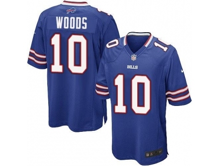 Nike Buffalo Bills 10 Robert Woods Blue Game NFL Jersey