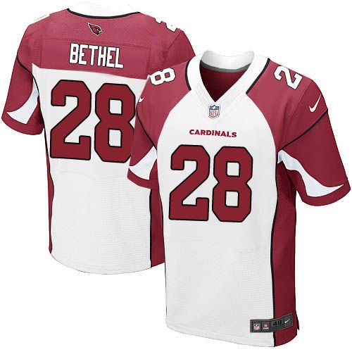 Nike Cardinals #28 Justin Bethel White Mens Stitched NFL Elite J