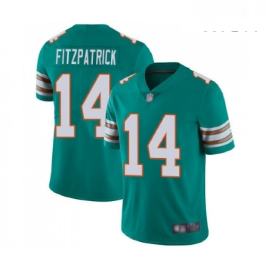 Mens Miami Dolphins 14 Ryan Fitzpatrick Aqua Green Alternate Vapor Untouchable Limited Player Footba