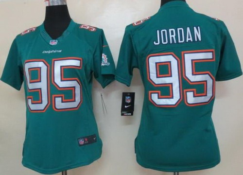 Women Nike Miami Dolphins 95 Dion Jordan Green LIMITED NFL Jerse