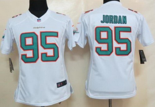 Women Nike Miami Dolphins 95 Dion Jordan White LIMITED NFL Jerseys 2013 New Style