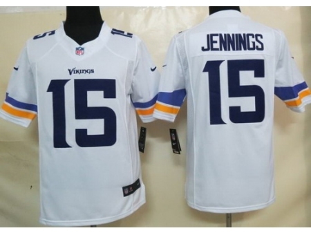 Nike Minnesota Vikings 15 Greg Jennings White Limited NFL Jersey