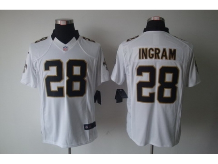 Nike New Orleans Saints 28 Mark Ingram White LIMITED NFL Jersey