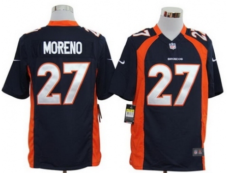 Nike Denver Broncos 27 Knowshon Moreno Blue Game NFL Jersey