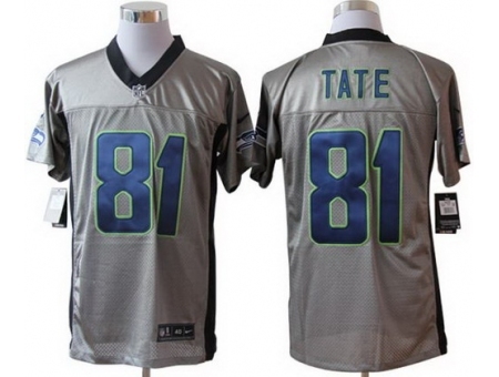Nike Seattle Seahawks 81 Golden Tate Grey Elite Shadow NFL Jerse