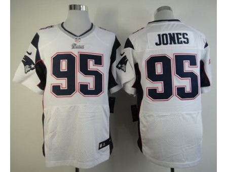 Nike New England Patriots 95 Chandler Jones White Elite NFL Jersey