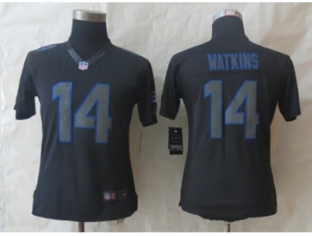 Women Nike Buffalo Bills #14 Watkins Black Jerseys(Impact Limited)