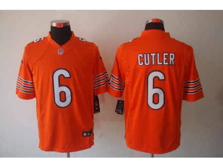 Nike Chicago Bears 6 Jay Cutler Orange Limited NFL Jersey