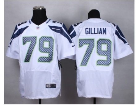 Nike Seattle Seahawks 79 Garry Gilliam white Elite NFL Jersey