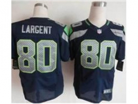 Nike Seattle Seahawks 80 Steve Largent Blue Elite NFL Jersey