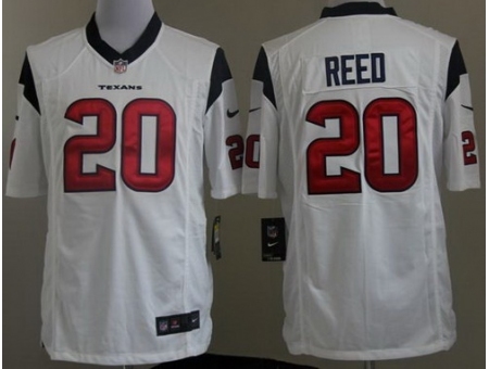 Nike Houston Texans 20 Ed Reed White Game NFL Jersey