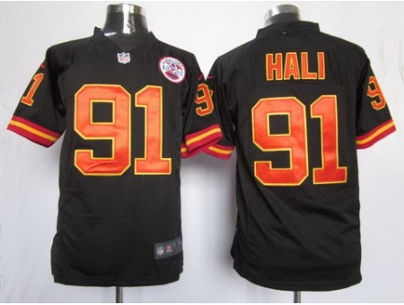 Nike Kansas City Chiefs 91 Tamba Hali Black Game NFL Jersey