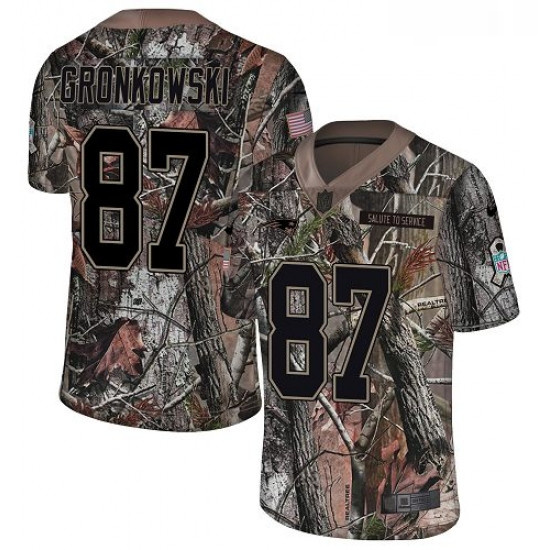 Youth Nike New England Patriots 87 Rob Gronkowski Camo Untouchab