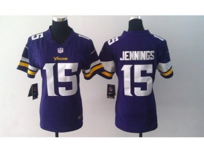 Nike Women Minnesota Vikings #15 Greg Jennings Purple Jerseys