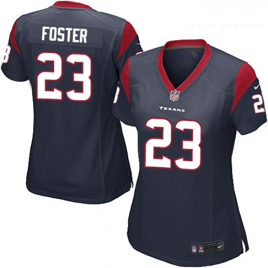 Womens Nike Houston Texans 23 Arian Foster Game Navy Blue Team C