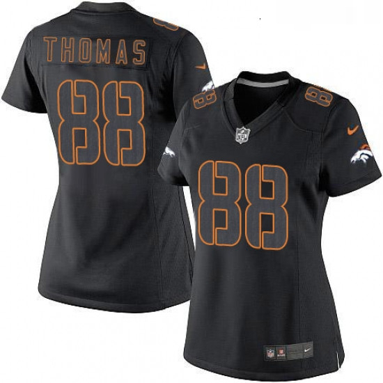 Womens Nike Denver Broncos 88 Demaryius Thomas Limited Black Impact NFL Jersey