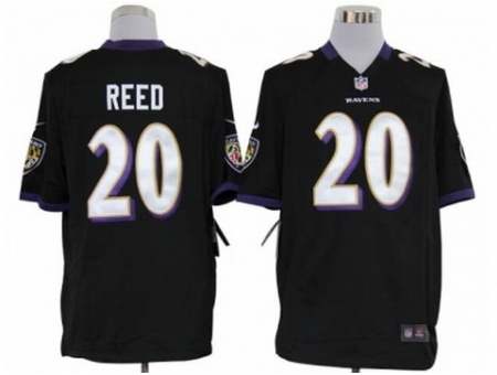 Nike Baltimore Ravens 20 Ed Reed Black Game NFL Jersey