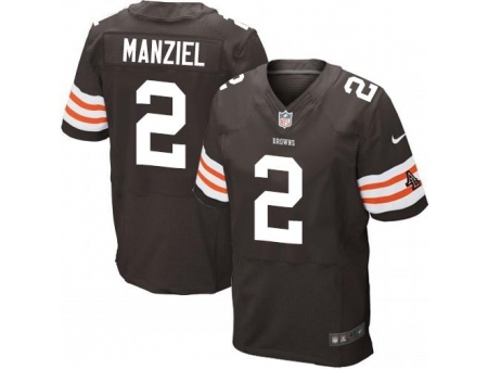 Nike Cleveland Browns 2 Johnny Manziel Brown Elite NFL Jersey