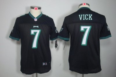 Youth Nike Philadelphia Eagles 7# Michael Vick Black Color[Youth Limited Jerseys]