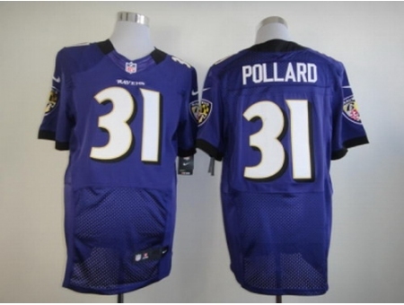 Nike Baltimore Ravens 31 Bernard Pollard Purple Elite NFL Jersey