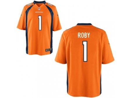 Nike Denver Broncos 1 Brandley Roby Orange Elite NFL Jersey