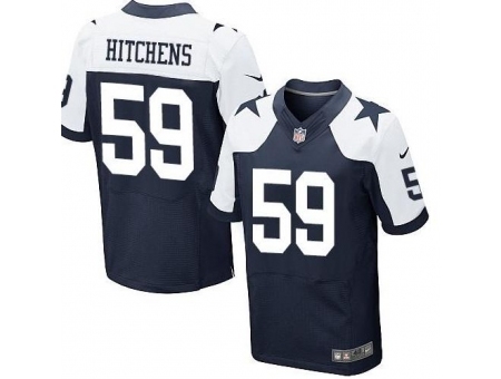 Nike Dallas Cowboys 59 Anthony Hitchens Blue Elite Thanksgiving NFL Jersey