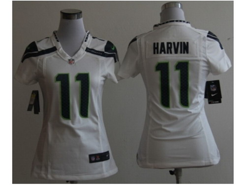 Nike Women NFL Seattle Seahawks #11 Percy Harvin White Jerseys