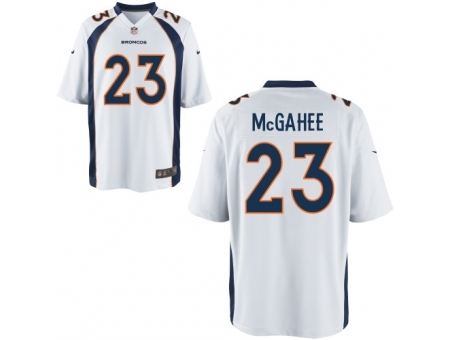 Nike Denver Broncos 23 Willis McGahee White Game NFL Jersey