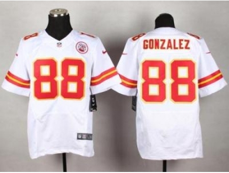 Nike Kansas City Chiefs 88 Tony Gonzalez White Elite NFL Jersey