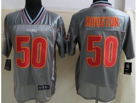 Nike Kansas City Chiefs 50 Justin Houston Grey Elite Vapor NFL Jersey