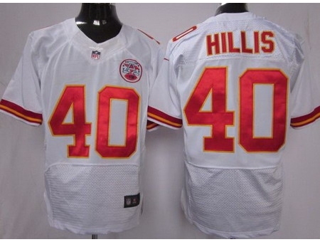 Nike Kansas City Chiefs 40 Peyton Hillis White Elite NFL Jersey