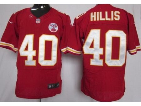 Nike Kansas City Chiefs 40 Peyton Hillis Red Elite NFL Jersey