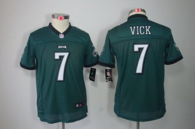 Youth Nike Philadelphia Eagles 7# Michael Vick Green Color[Youth Limited Jerseys]